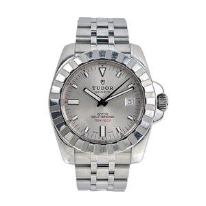 Tudor Hydronaut Automatic Men’s Steel Watch 20010 Silver Dial B&P 2007